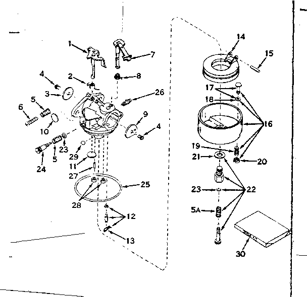 Carburetor No. 630992b Diagram and Parts List for 143556022  Craftsman Engine
