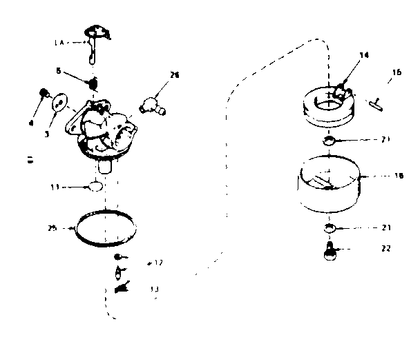 Carburetor No. 631699 Diagram and Parts List for 143237032  Craftsman Engine