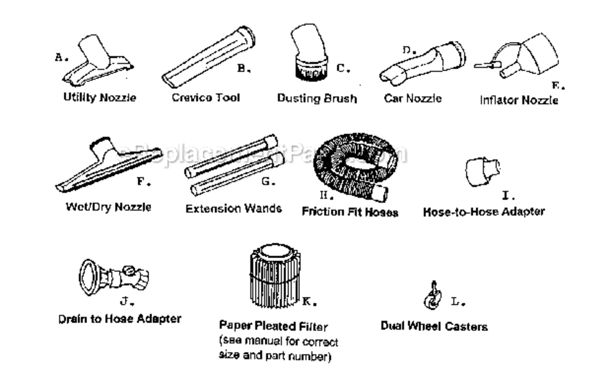 113_Accessory_A Diagram and Parts List for 113179120  Craftsman Utility Vacuum