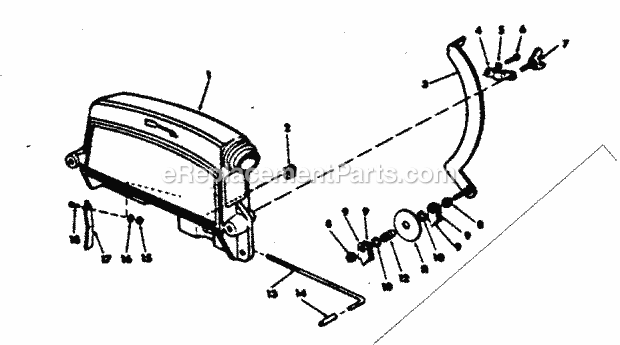 Guard Assembly Diagram and Parts List for 113190650  Craftsman Chop Saw