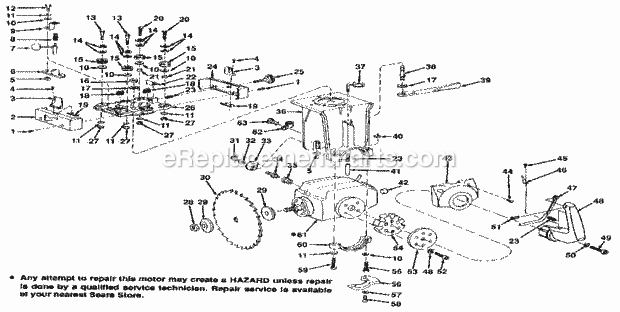 Page B Diagram and Parts List for 113196320  Craftsman Chop Saw