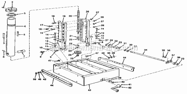 Page C Diagram and Parts List for 113196320  Craftsman Chop Saw