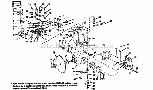 Yoke Assembly Diagram and Parts List for 113196321  Craftsman Chop Saw
