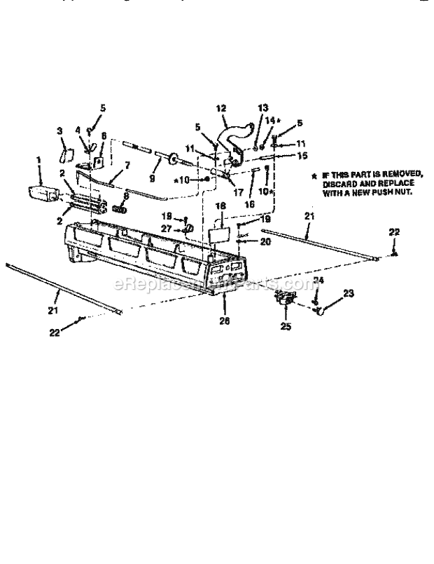 Arm Assembly Diagram and Parts List for 113196421  Craftsman Chop Saw