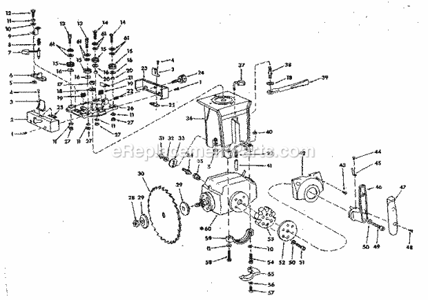 Yoke Assembly Diagram and Parts List for 113197070  Craftsman Chop Saw