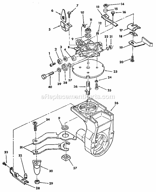 Page D Diagram and Parts List for 113197120  Craftsman Chop Saw