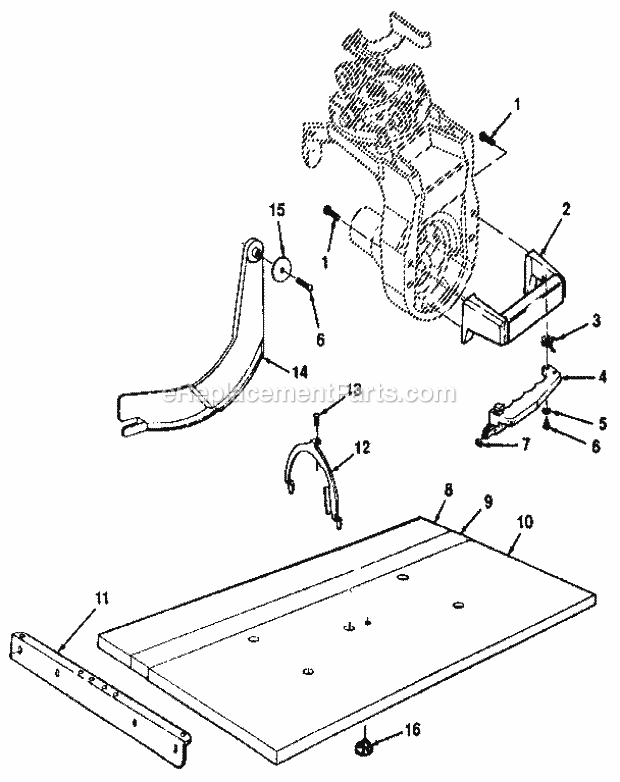 Figure 10 Diagram and Parts List for 113197150  Craftsman Chop Saw