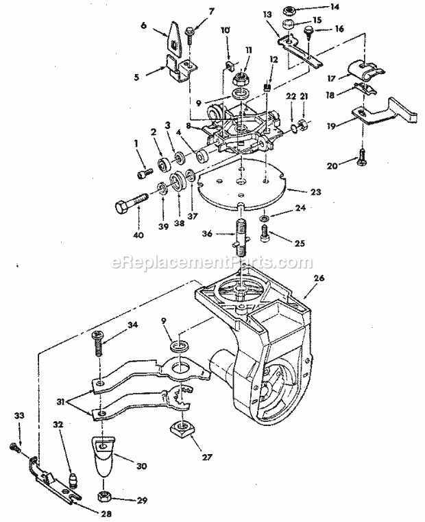 Figure 4 - Yoke Assembly Diagram and Parts List for 113197150  Craftsman Chop Saw