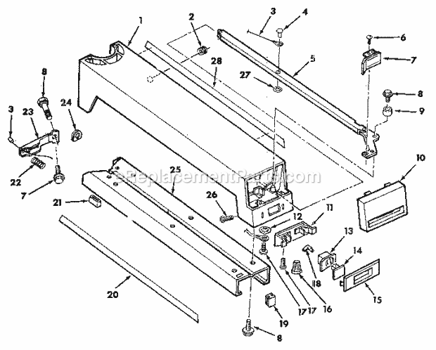 Page E Diagram and Parts List for 113197160  Craftsman Chop Saw