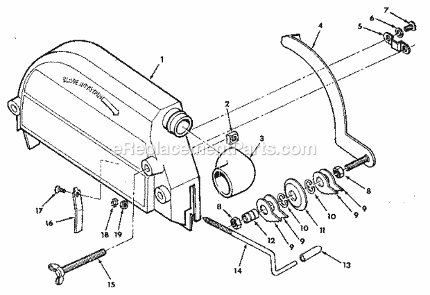 Page F Diagram and Parts List for 113197160  Craftsman Chop Saw
