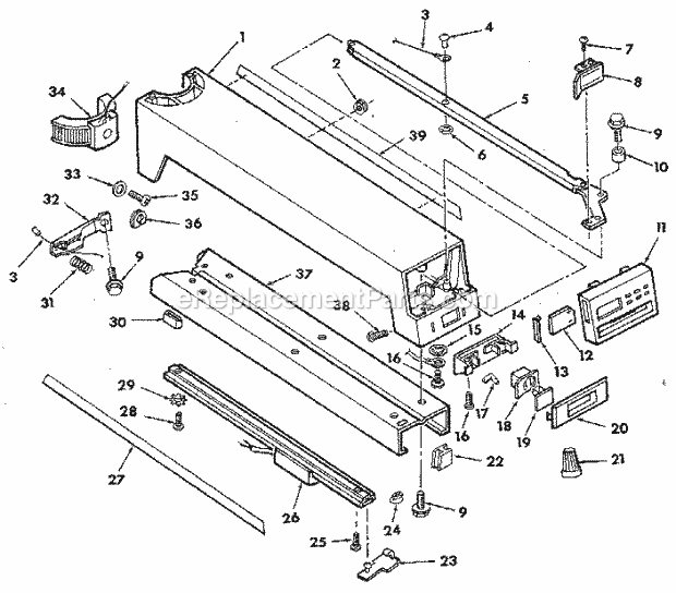 Figure 6-Arm Assembly Diagram and Parts List for 113197210  Craftsman Chop Saw