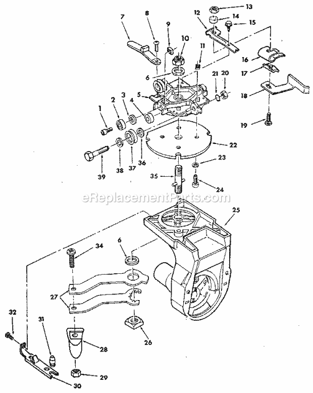 Figure 4-Yoke Assembly Diagram and Parts List for 113197250  Craftsman Chop Saw