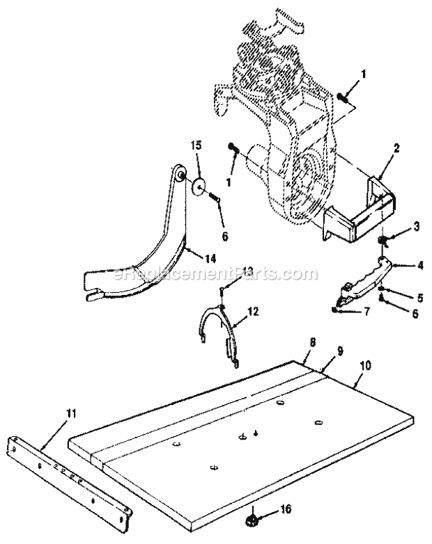 Figure 10 Diagram and Parts List for 113197510  Craftsman Chop Saw