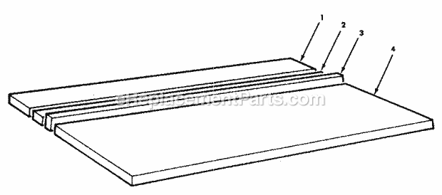 Table Assembly Diagram and Parts List for 113197510  Craftsman Chop Saw