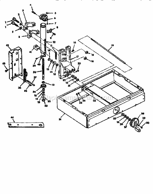 Page B Diagram and Parts List for 11319751  Craftsman Chop Saw