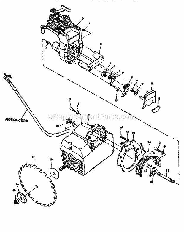 Page C Diagram and Parts List for 11319751  Craftsman Chop Saw