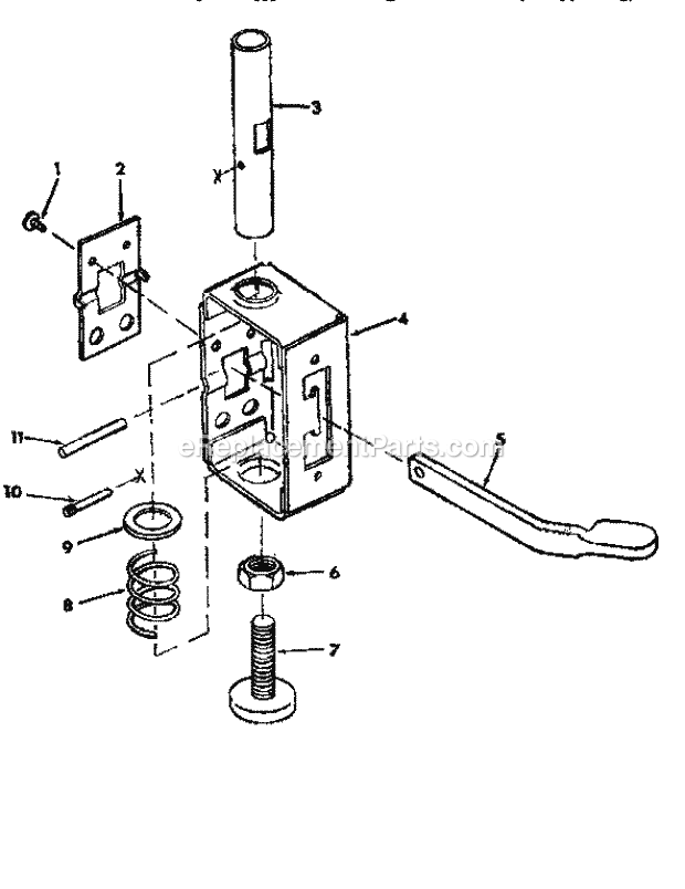 Page G Diagram and Parts List for 11319751  Craftsman Chop Saw