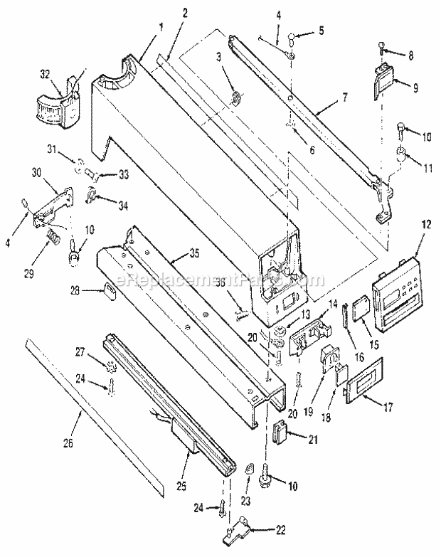 Figure 5 - Arm Assembly Diagram and Parts List for 113197611  Craftsman Chop Saw