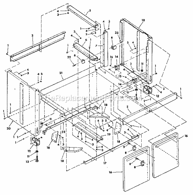 Page I Diagram and Parts List for 113197710  Craftsman Chop Saw