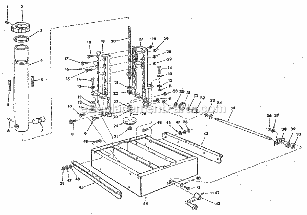 Page C Diagram and Parts List for 113197731  Craftsman Chop Saw