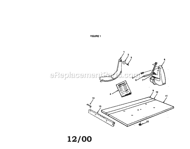 Page G Diagram and Parts List for 113197731  Craftsman Chop Saw