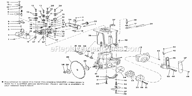 Figure 2 - Yoke Assembly Diagram and Parts List for 113197732  Craftsman Chop Saw