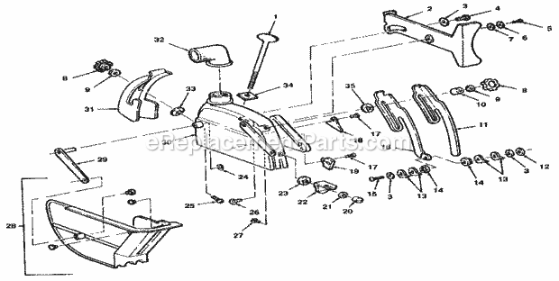 Page K Diagram and Parts List for 113198110  Craftsman Chop Saw