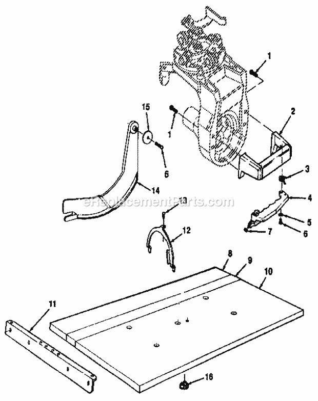 Page J Diagram and Parts List for 113198310  Craftsman Chop Saw