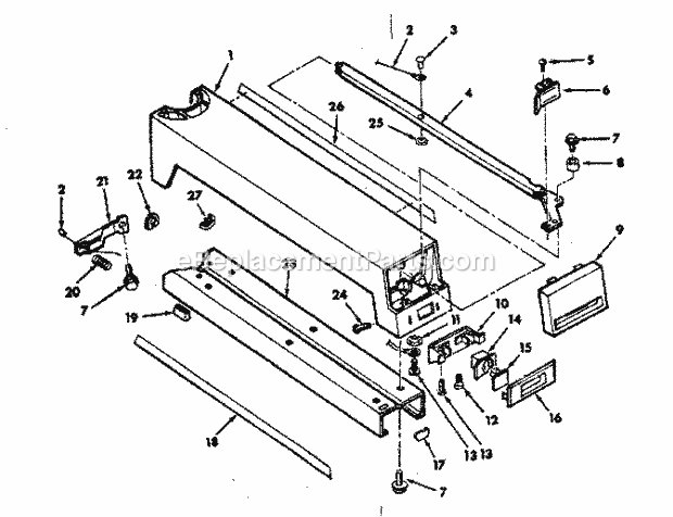 Arm Assembly Diagram and Parts List for 113198311  Craftsman Chop Saw