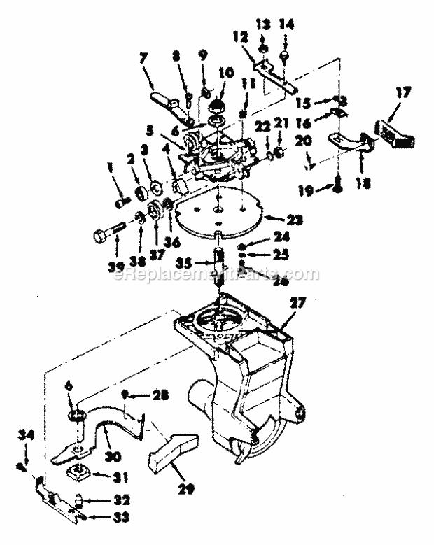 Page D Diagram and Parts List for 113198410  Craftsman Chop Saw