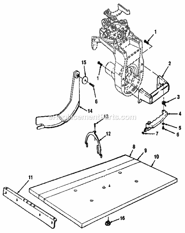 Figure 11 Diagram and Parts List for 113198510  Craftsman Chop Saw