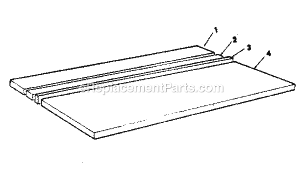 Figure 7 - Table Assembly Diagram and Parts List for 113198510  Craftsman Chop Saw