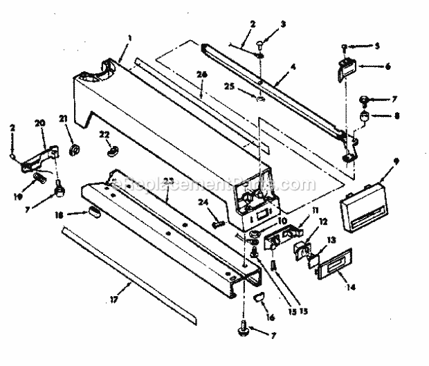 Page E Diagram and Parts List for 113198511  Craftsman Chop Saw