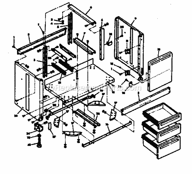 Page I Diagram and Parts List for 113198511  Craftsman Chop Saw