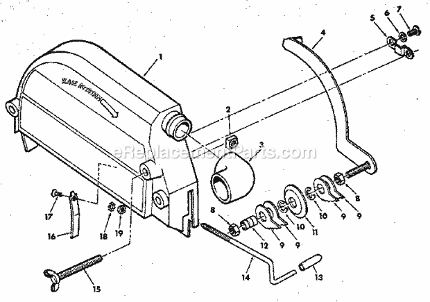 Page L Diagram and Parts List for 113198611  Craftsman Chop Saw