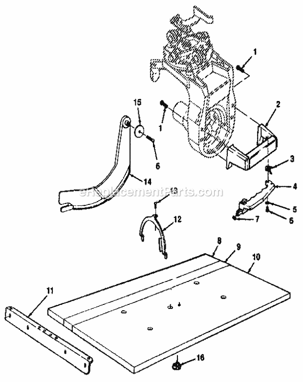 Page M Diagram and Parts List for 113198611  Craftsman Chop Saw