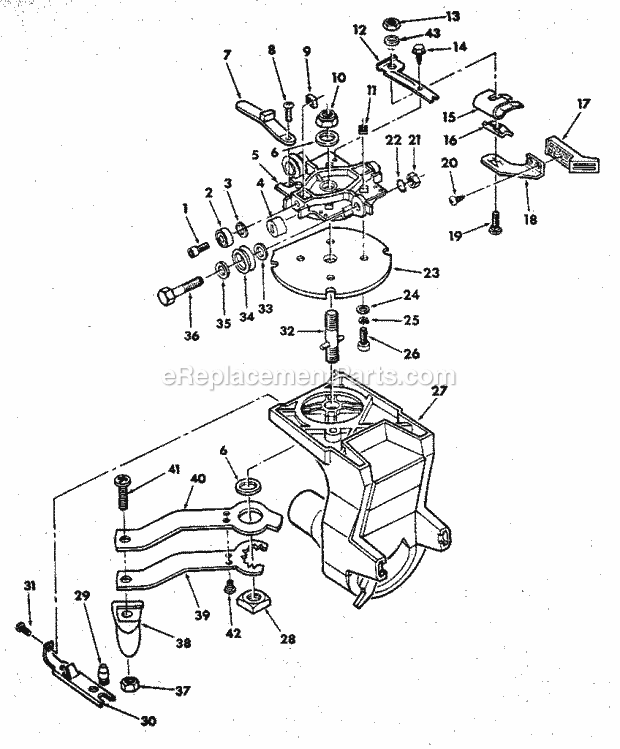 Page D Diagram and Parts List for 113198611  Craftsman Chop Saw