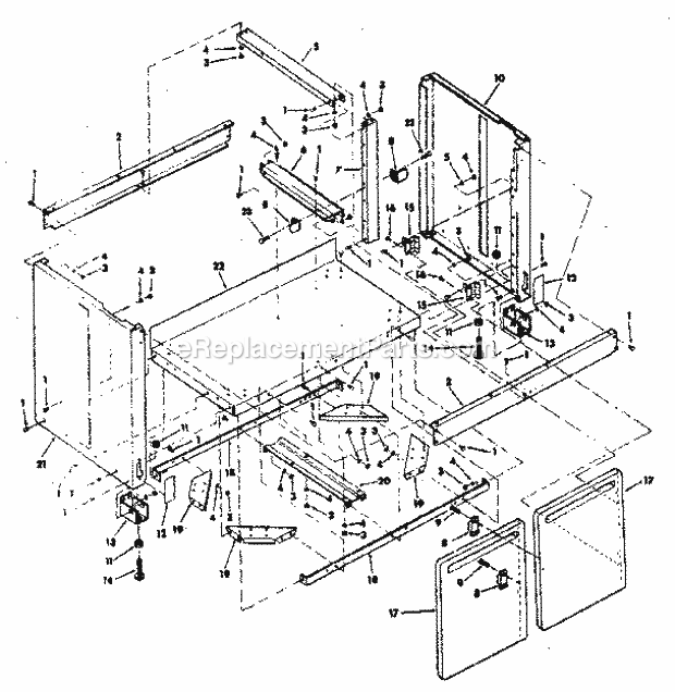 Page I Diagram and Parts List for 113198611  Craftsman Chop Saw