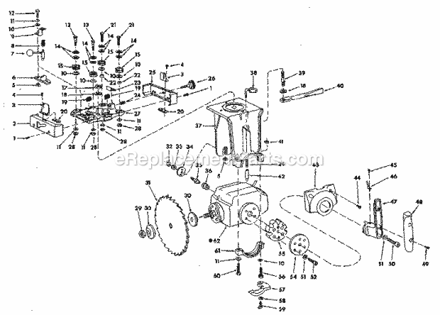 Yoke Assembly Diagram and Parts List for 113199270  Craftsman Chop Saw