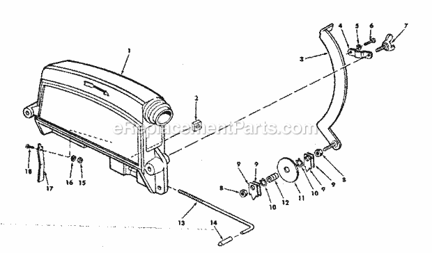 Guard Assembly Diagram and Parts List for 113199270  Craftsman Chop Saw