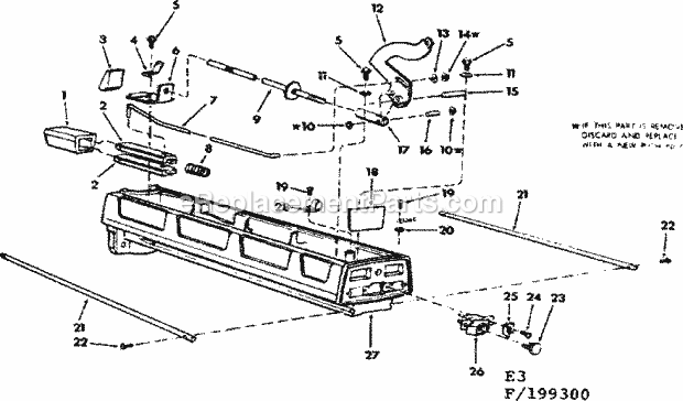 Arm Assembly Diagram and Parts List for 113199350  Craftsman Chop Saw