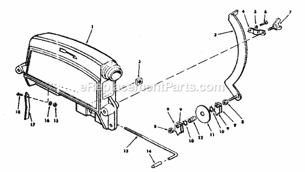 Guard Assembly Diagram and Parts List for 113199410  Craftsman Chop Saw