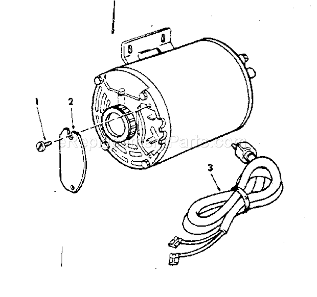 Motor Parts Diagram and Parts List for 113206890  Craftsman Planer Jointer