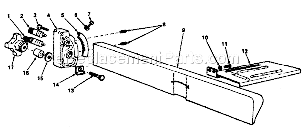 Figure 4 - 21013 Fence As... Diagram and Parts List for 113206891  Craftsman Planer Jointer