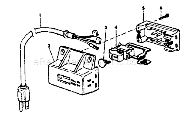 Figure 5-On/Off Power Out... Diagram and Parts List for 113206891  Craftsman Planer Jointer