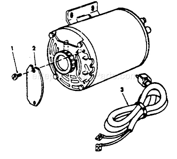 Motor Diagram and Parts List for 113206891  Craftsman Planer Jointer
