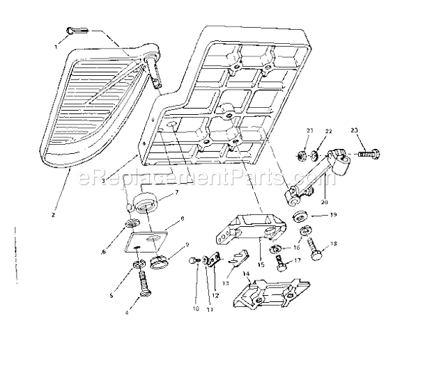 Infeed Table Diagram and Parts List for 113206933  Craftsman Planer Jointer