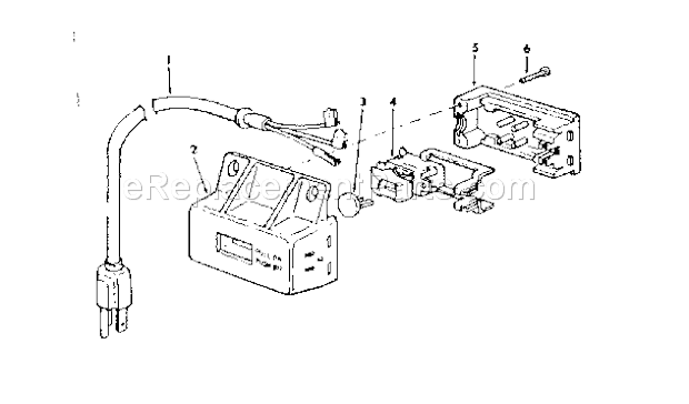 On/Off Power Outlet 60381 Diagram and Parts List for 113206933  Craftsman Planer Jointer