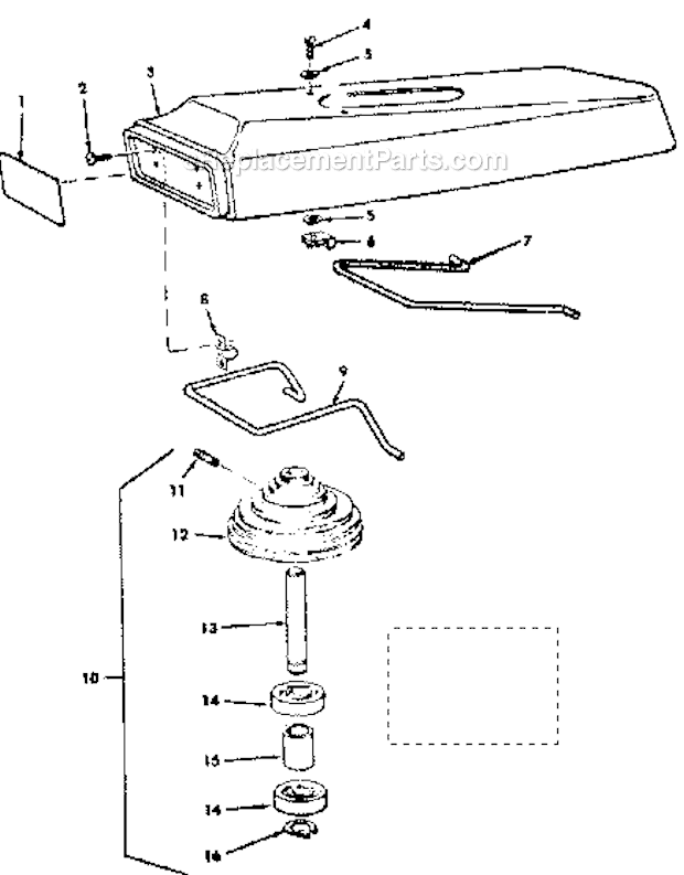 Page B Diagram and Parts List for 113213780  Craftsman Drill Press