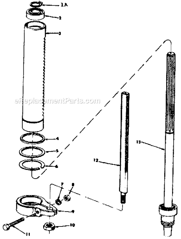 Page C Diagram and Parts List for 113213780  Craftsman Drill Press